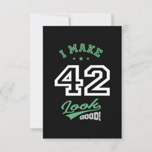 42 Years Old Birthday Gift RSVP Card