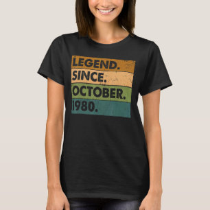 42 Years Old Legend Since October 1980 42nd Birth T-Shirt