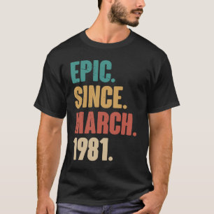 42 Years Old Vintage 1981 Birthday 42nd Decoration T-Shirt