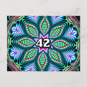 42 (you may change the number) postcard