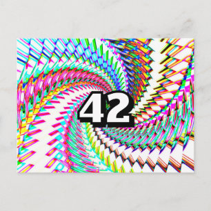 42 (you may change the number) postcard