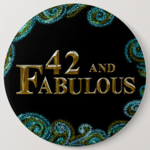 42nd Birthday 6 Cm Round Badge