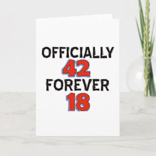 42nd birthday designs card
