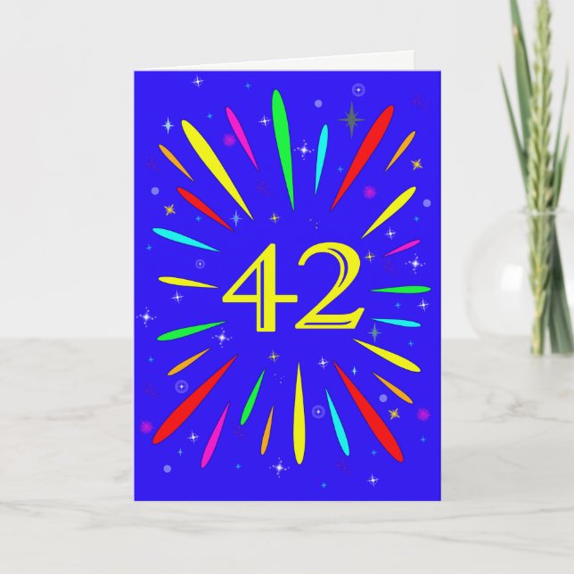 42nd Birthday Explosion Card (Front)