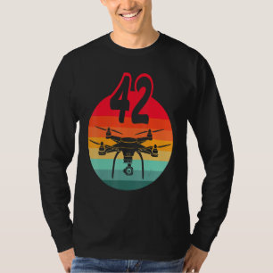 42nd Birthday I Retro Remote Control Drones With C T-Shirt