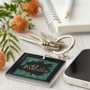42nd Birthday  Key Ring