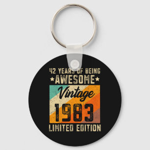 42nd Birthday Men 42 Years Old Women 1983 Limited Key Ring