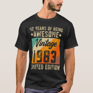 42nd Birthday Men 42 Years Old Women 1983 Limited  T-Shirt
