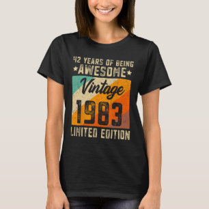42nd Birthday Men 42 Years Old Women 1983 Limited T-Shirt