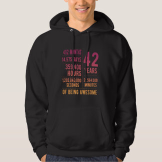 42nd Birthday Men Women Funny 42 Years Old Hoodie