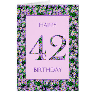 42nd Birthday Purple Daisies
