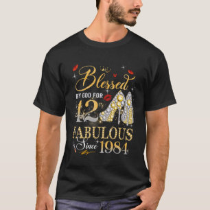 42nd Birthday Queen Blessed by God 42 Fabulous Sin T-Shirt