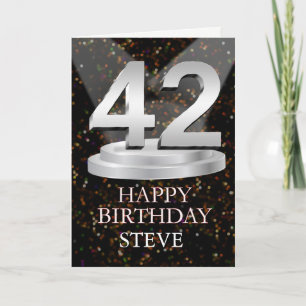 42nd Birthday Spotlights Add A Name Card
