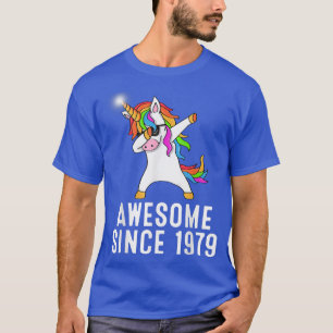 42nd birthday, unicorn dab, Awesome since 1979  T-Shirt