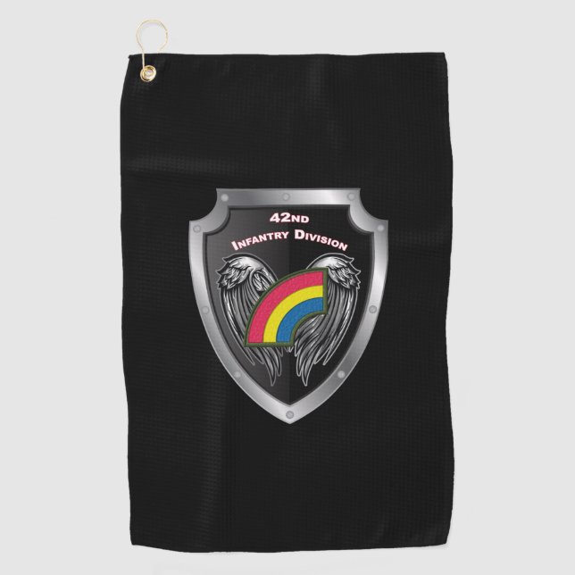 42nd Infantry Division “Never Forget” Customised S Golf Towel (Front)