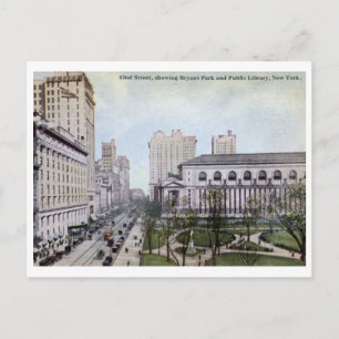 42nd St., Bryant Park, New York City Vintage Postcard