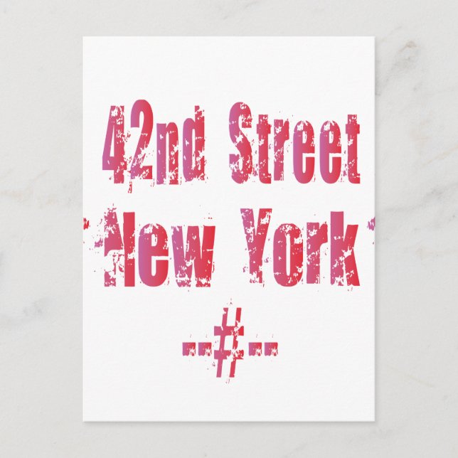 42nd Street. Postcard (Front)
