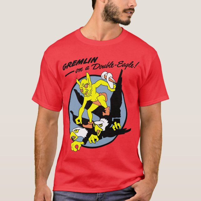 432 RCAF Squadron - Gremlin on a Double Eagle T-Shirt (Front)