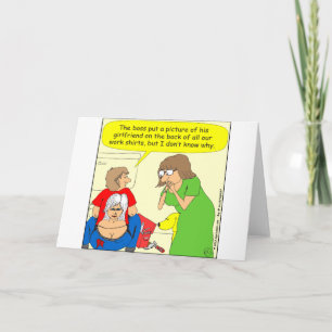 434 Butt crack shirt cartoon Card
