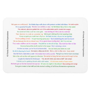 43 Funny Romanian Expressions Conversation Piece  Magnet