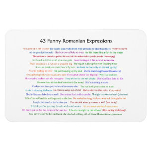 43 Funny Romanian Expressions Conversation Piece  Magnet