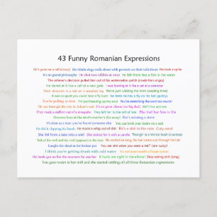 43 Funny Romanian Expressions Conversation Piece  Postcard