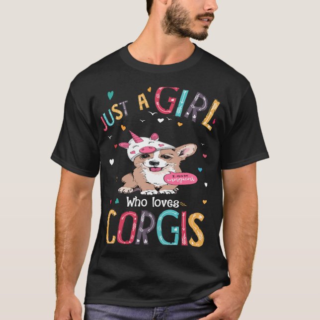 43 Just A Girl Who Loves Corgi T-Shirt (Front)