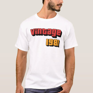 43 Year Old Gift Men Women Vintage 1981 43rd Birth T-Shirt