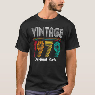 43 Years Old Born In Vintage 1979 43rd Birthday T-Shirt