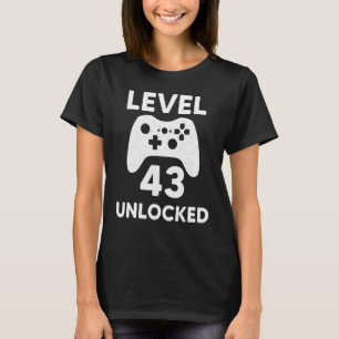 43rd B-Day Gamers Gifts 43rd Birthday Women Men Bo T-Shirt