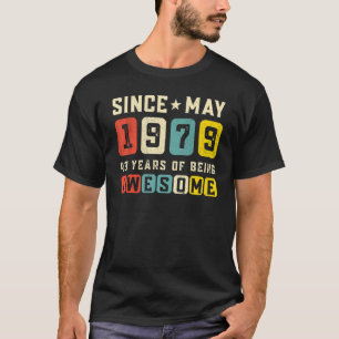 43rd Birthday Awesome Since May 1979 Vintage T-Shirt