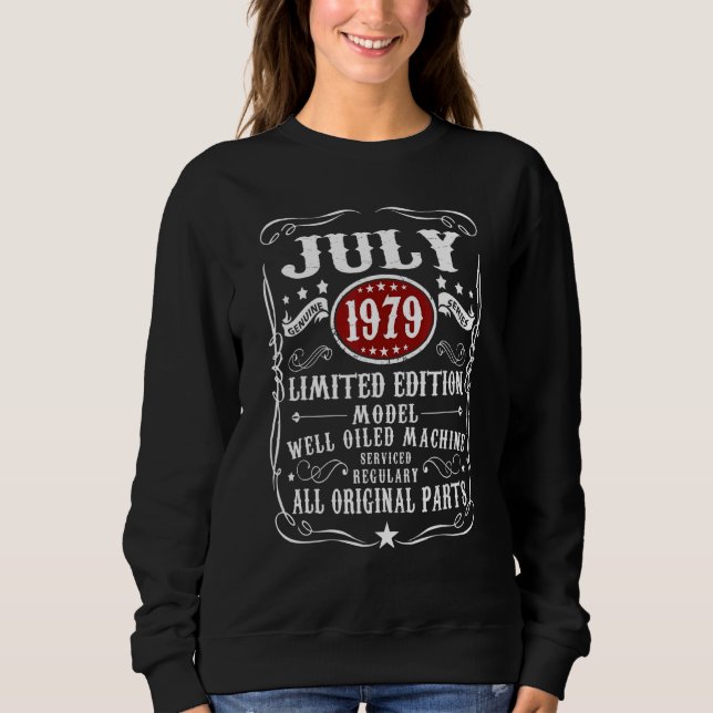 43rd Birthday Decoration Legends Were Born In July Sweatshirt (Front)