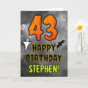 43rd Birthday: Eerie Halloween Theme + Custom Name Card