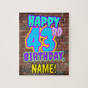 43rd Birthday ~ Fun, Urban Graffiti Inspired Look Jigsaw Puzzle