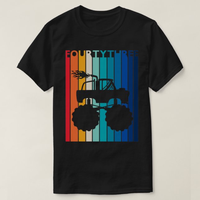 43rd Birthday Gift Monster Truck Shirt 43 Year Old (Design Front)