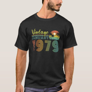 43Rd Birthday Gift Vintage January 1979 Forty Year T-Shirt