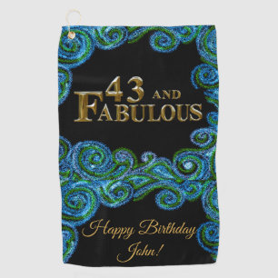 43rd  Birthday  Golf Towel