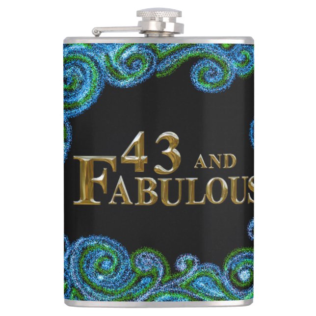 43rd  Birthday  Hip Flask (Front)