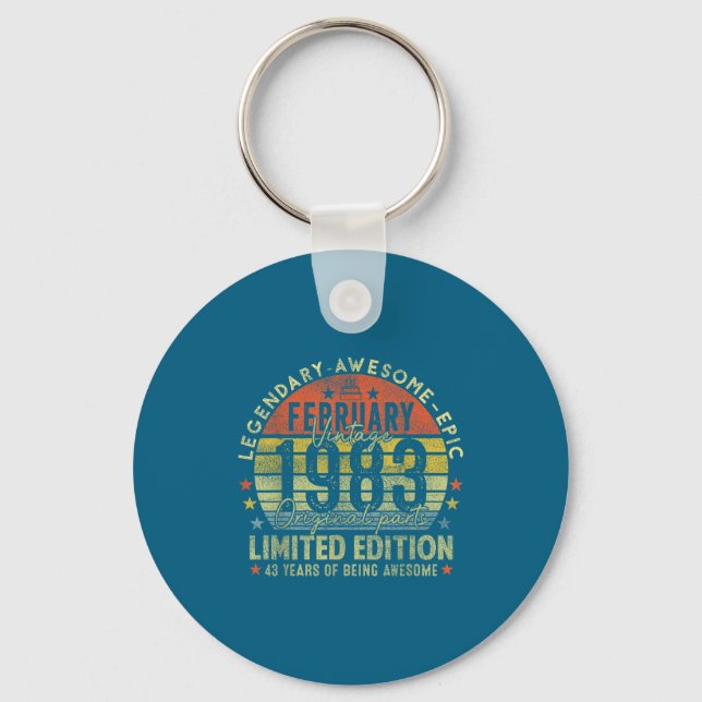 43rd Birthday Legends February 1996 Key Ring (Front)
