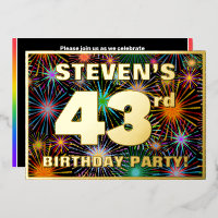 43rd Birthday Party — Fun, Colourful Fireworks Loo