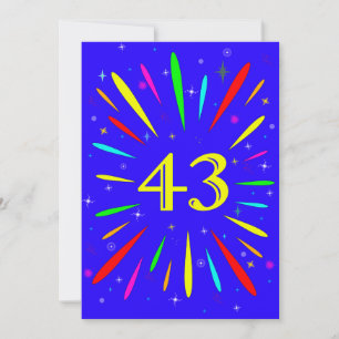 43rd Birthday Party Invitation Explosion