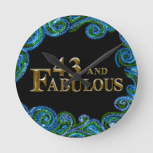 43rd  Birthday  Round Clock