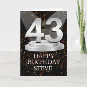 43rd Birthday Spotlights Add A Name Card
