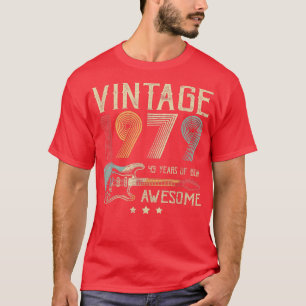 43rd Birthday Womens Mens Vintage Awesome 1979 Gui T-Shirt