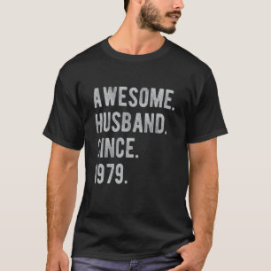43rd Wedding Aniversary For Him Awesome Husband S T-Shirt