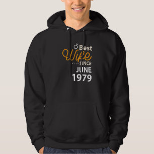 43rd Wedding Anniversary Best Wife Since June 1979 Hoodie