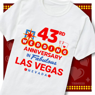 43rd Wedding Anniversary Fabulous Las Vegas Couple T-Shirt