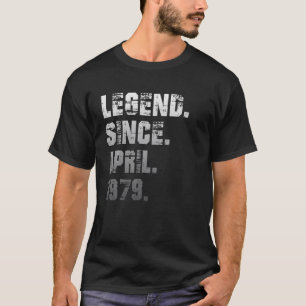 43Th Birthday Gifts 43 Years Old Legend Since Apri T-Shirt