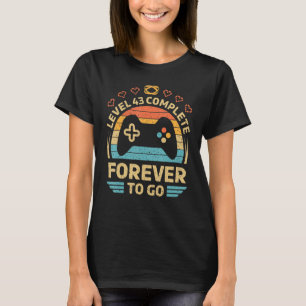 43th Wedding Anniversary Video Gamer Level 43 Comp T-Shirt