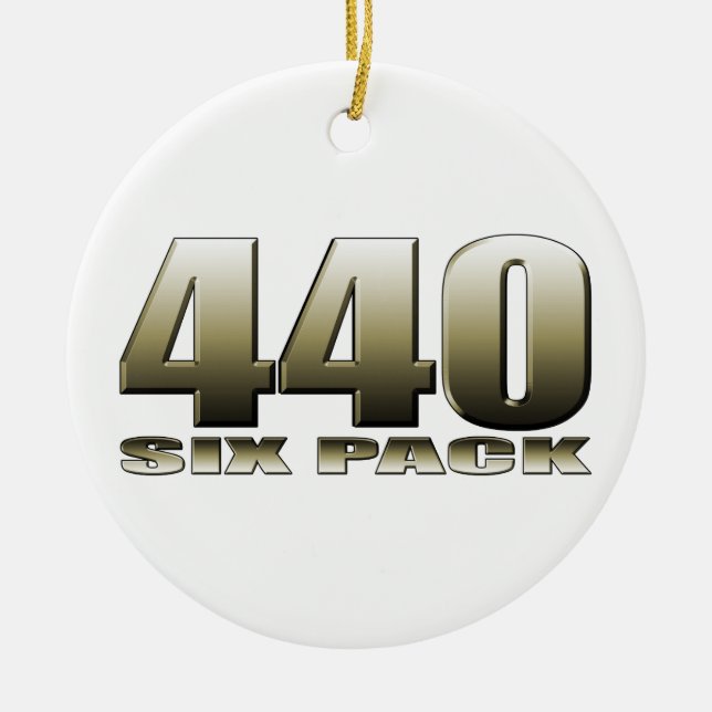 440 six pack Mopar Dodge Ceramic Tree Decoration (Front)